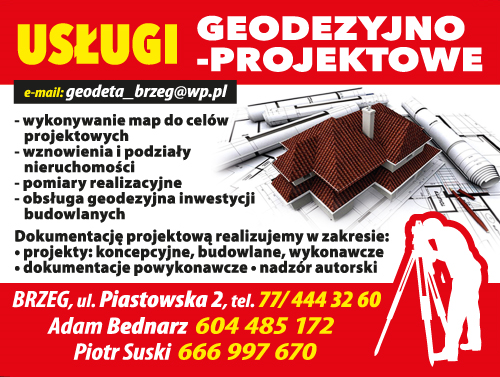 Usługi Geodezyjno-Projektowe Brzeg - Wykonywanie map - Wznowienia i podziały nieruchomości - Pomiary