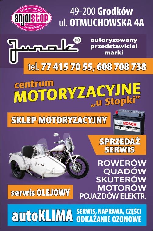 ANJOLSTOP CENTRUM MOTORYZACYJNE " U Stopki" Grodków* SKLEP MOTORYZACYJNY*AUTOKLIMA* SPRZEDAŻ/SERWIS