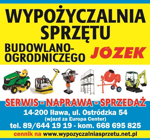 JÓZEK Wypożyczalnia Sprzętu Budowlano- Ogrodniczego Iława