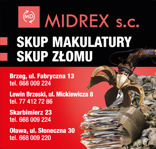 MIDREX s.c. Lewin Brzeski, Brzeg-SKUP ZŁOMU STALOWEGO, METALI KOLOROWYCH ORAZ SUROWCÓW WTÓRNYCH