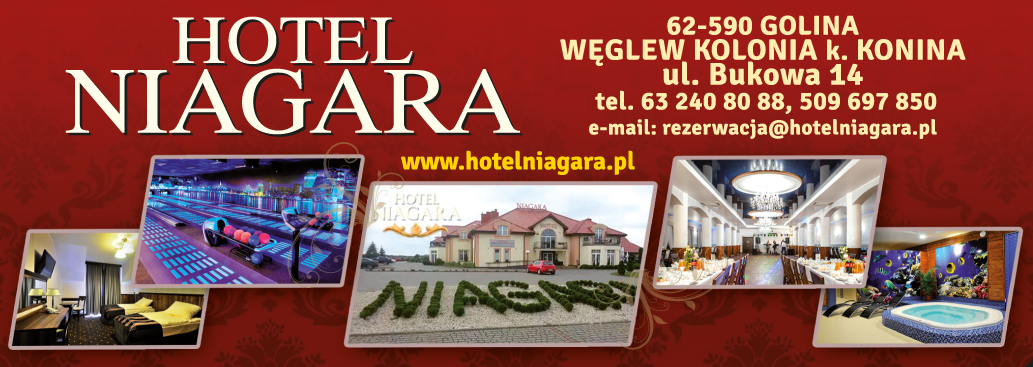 HOTEL "NIAGARA" Golina Sala Bankietowa / Restauracja / Sale Konferencyjne / Pokoje / Basen