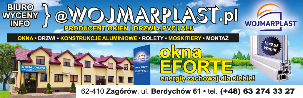 Zakład Usługowo Produkcyjny WOJMARPLAST Zagórów Producent Okien i Drzwi z PVC i ALU