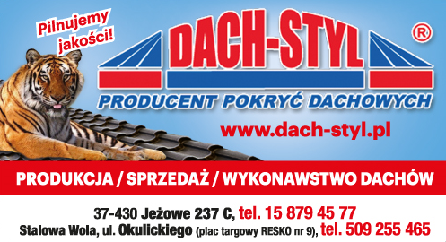 DACH-STYL PRODUCENT POKRYĆ DACHOWYCH Jeżowe,Biłgoraj,Jarosław,Kraśnik,Sandomierz,StalowaWola,Rzeszów