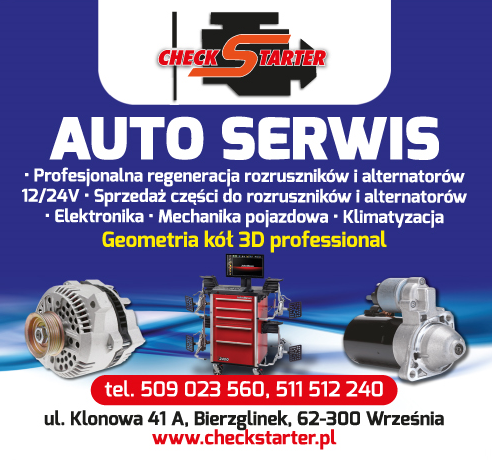 CHECK STARTER Bierzglinek Auto Serwis / Elektronika / Regeneracja Rozruszników i Alternatorów
