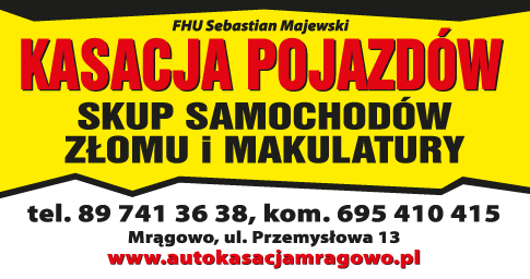 FHU S. Majewski MRĄGOWO-KASACJA POJAZDÓW, SKUP SAMOCHODÓW, SKUP ZŁOMU I MAKULATURY 