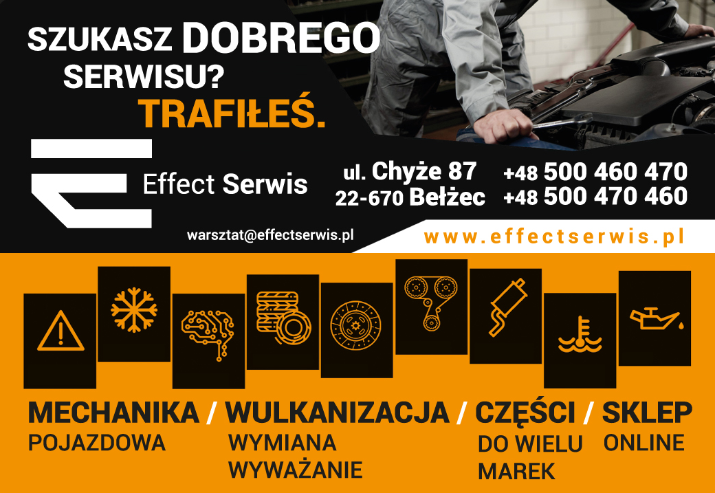 EFFECT SERWIS Chyże Mechanika Pojazdowa / Wulkanizacja / Części do Wielu Marek
