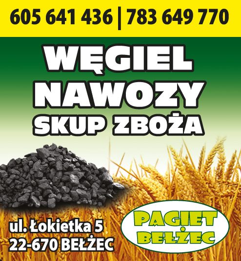 PAGIET BEŁŻEC Węgiel / Nawozy / Skup Zboża