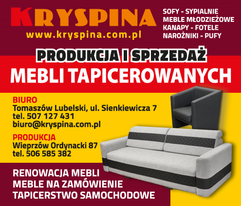 KRYSPINA MEBLE Tomaszów Lubelski Produkcja i Sprzedaż Mebli Tapicerowanych