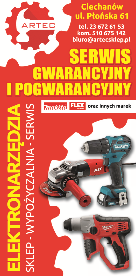 ARTEC SP. Z O.O. Ciechanów Serwis Gwarancyjny i Pogwarancyjny / Elektronarzędzia