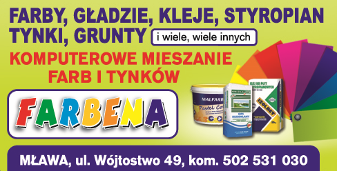 FHPU "FARBENA" Mława Farby/ Gładzie/ Styropian/ Tynki/ Grunty/ Komputerowe Mieszanie Farb i Tynków