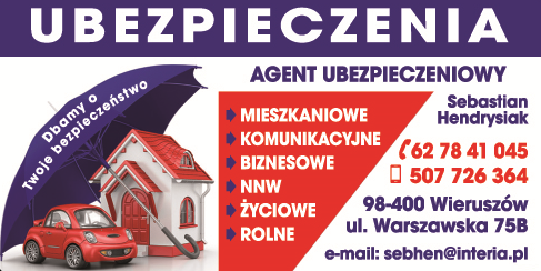UBEZPIECZENIA Sebastian Hendrysiak Wieruszów