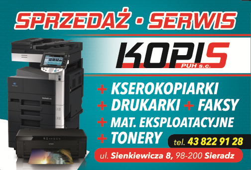 KOPIS PUH s.c. Sieradz- KSEROKOPIARKI, DRUKARKI, FAKSY, TONERY, MAT.EKSPLOATACYJNE