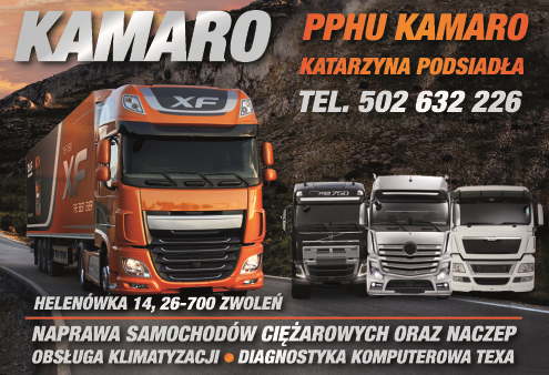 PPHU "KAMARO" Katarzyna Podsiadła Zwoleń Naprawa Samochodów Ciężarowych i Naczep