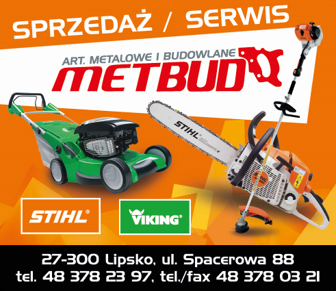 MET BUD ART. METALOWE I BUDOWLANE Lipsko - SPRZEDAŻ / SERWIS - STIHL, VIKING 