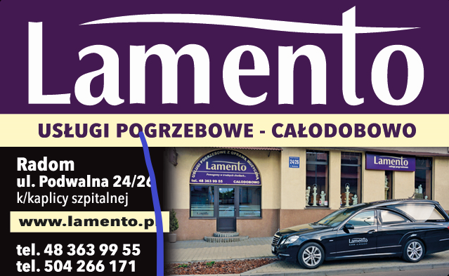 Lamento USŁUGI POGRZEBOWE - Radom, Lipsko, Zwoleń