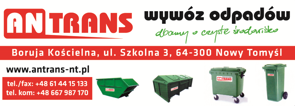 Przedsiębiorstwo Usługowe ANTRANS Sp. z o.o. Boruja Kościelna,Nowy Tomyśl - WYWÓZ ODPADÓW,Kontenery 
