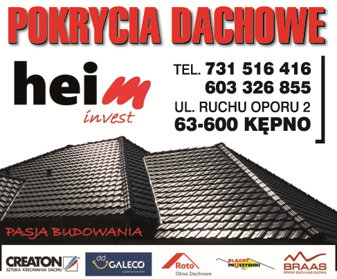 HEIM INVEST Pokrycia Dachowe Kępno