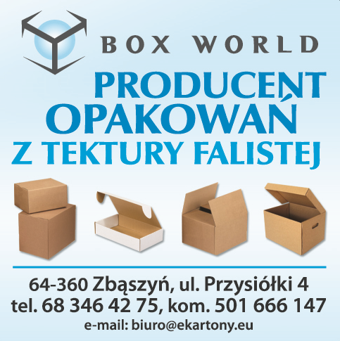 BOX WORLD PRODUCENT OPAKOWAŃ Z TEKTURY FALISTEJ Zbąszyń