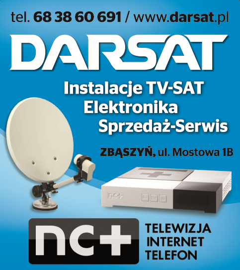 DARSAT Zbąszyń - INSTALACJE TV-SAT, ELEKTRONIKA, NC+, SPRZEDAŻ-SERWIS