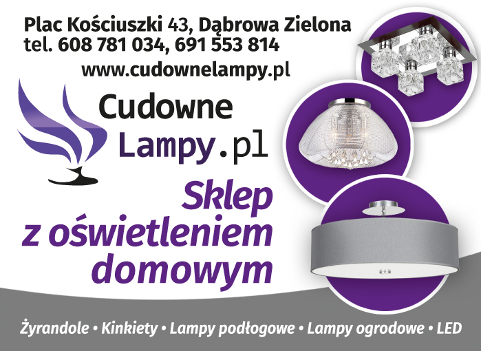 CUDOWNE LAMPY.PL Dąbrowa Zielona Sklep z Oświetleniem Domowym / Żyrandole / Kinkiety / Lampy / LED