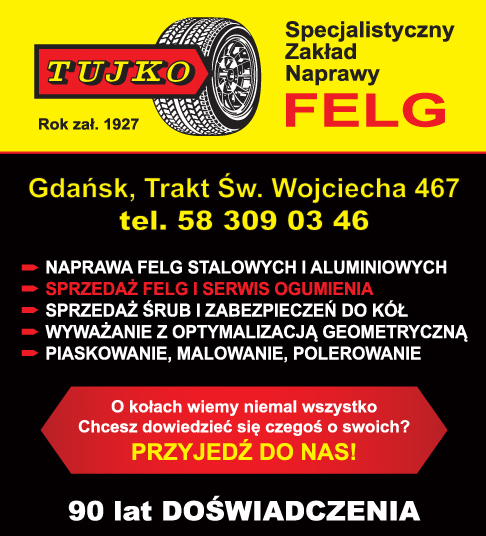 TUJKO Specjalistyczny Zakład Naprawy FELG Gdańsk