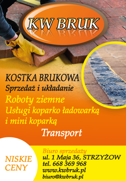 USŁUGI BUDOWLANE KW BRUK - KOSTKA BRUKOWA (Sprzedaż i Usługi), Roboty ziemne, Transport