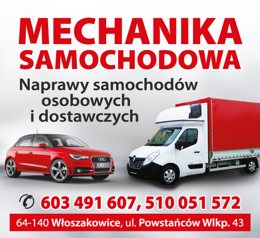 MECHANIKA SAMOCHODOWA Włoszakowice Naprawy Samochodów Osobowych i Dostawczych
