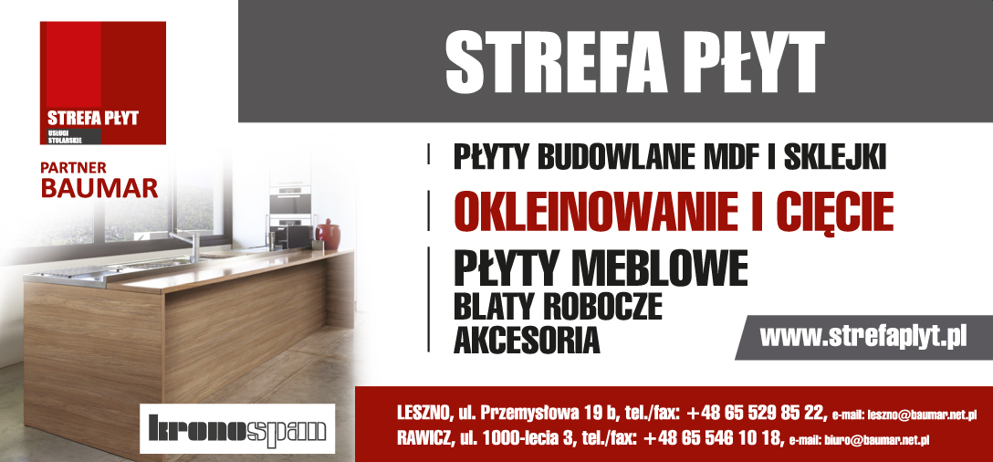 BAUMAR s.c. Strefa Płyt Rawicz Płyty Budowlane MDF i Sklejki / Okleinowanie i Cięcie / Płyty Meblowe