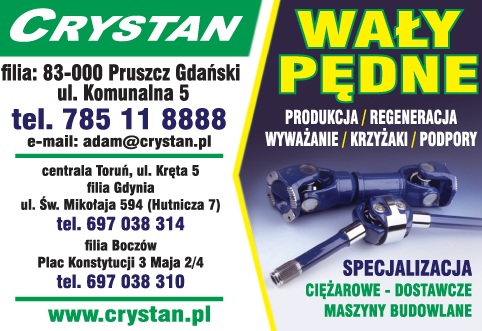 CRYSTAN WAŁY PĘDNE Pruszcz Gdański