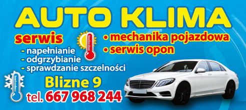 AUTO KLIMA BLIZNE, powiat brzozowski - SERWIS KLIMATYZACJI - Mechanika pojazdowa - Serwis opon 