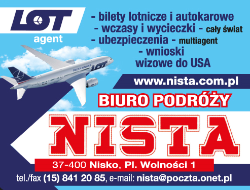 Autoryzowane Biuro Podróży "NISTA" Nisko Bilety Lotnicze i Autokarowe / Wczasy i Wycieczki
