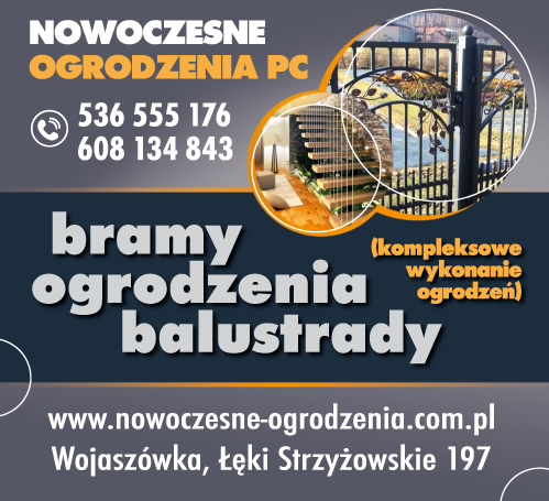 Nowoczesne Ogrodzenia PC Wojaszówka Łęki Strzyżowskie, p.krośnieński - BRAMY,OGRODZENIA, BALUSTRADY