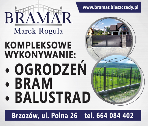 BRAMAR Marek Rogula Brzozów- Kompleksowe wykonanie: bram, balustrad, ogrodzeń.