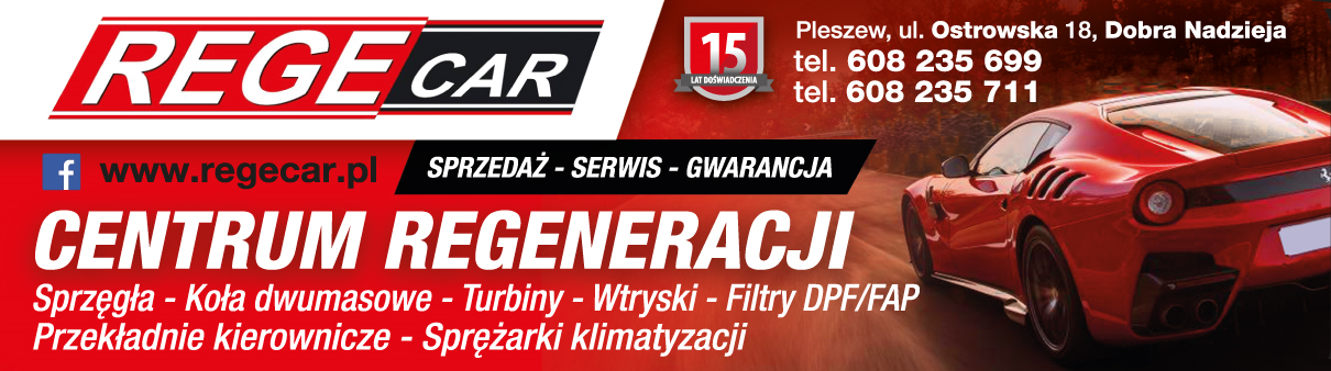 REGECAR Pleszew Centrum Regeneracji Sprzęgła / Koła Dwumasowe / Turbiny / Wtryski / Filtry DPF/FAP