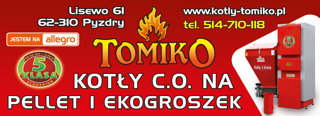 P.P.H.U. TOMIKO Tomasz Malinowski Lisewo Kotły C.O. Na Pellet i Ekogroszek