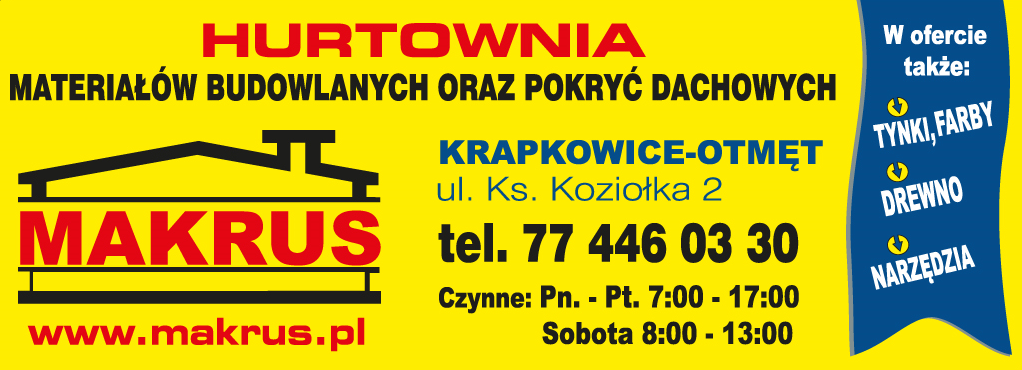 MAKRUS Krapkowice - HURTOWNIA MATERIAŁÓW BUDOWLANYCH ORAZ POKRYĆ DACHOWYCH