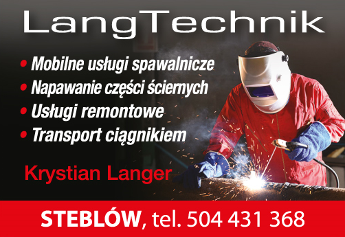 Lang Technik Krystian Langer Steblów, powiat krapkowicki- MOBILNE USŁUGI SPAWALNICZE 