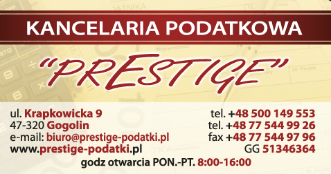 Kancelaria Podatkowa PRESTIGE Gogolin, powiat krapkowicki-Usługi księgowe -Zwrot podatku z zagranicy