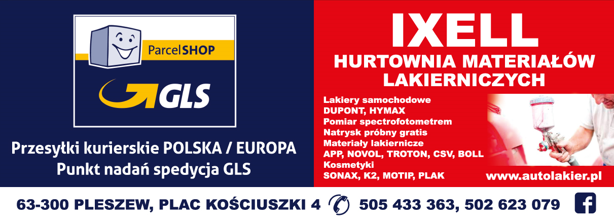 IXELL AUTOLAKIERY Hurtownia Materiałów Lakierniczych / GLS Przesyłki Kurierskie Pleszew