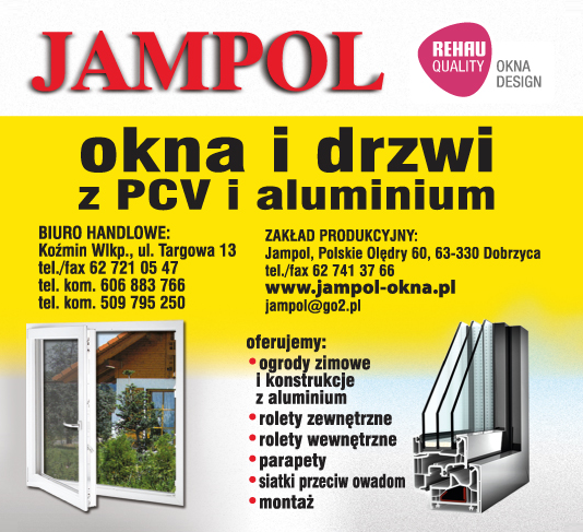Z.P.H.U. JAMPOL Koźmin Wlkp. Okna i Drzwi z PCV i Aluminium