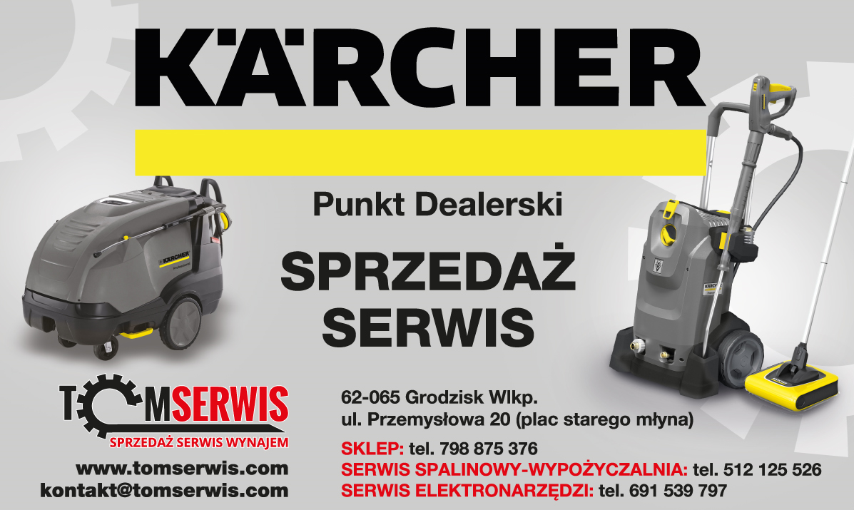"TOMSERWIS" Łukasz Tomczak Grodzisk Wlkp. Punkt Dealerski Kärcher Sprzedaż / Serwis