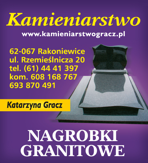 KAMIENIARSTWO Katarzyna Gracz Rakoniewice Nagrobki Granitowe