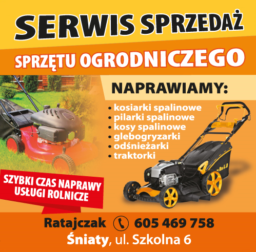 SERWIS SPRZEDAŻ SPRZĘTU OGRODNICZEGO Leszek Ratajczak Śniaty