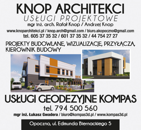 KNOP ARCHITEKCI mgr inż. arch. Rafał Knop/ Andrzej Knop Opoczno Usługi Projektowe/ Usługi Geodezyjne