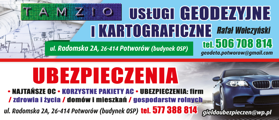 TAMZIO Rafał Wołczyński Potworów Usługi Geodezyjne i Kartograficzne / Ubezpieczenia