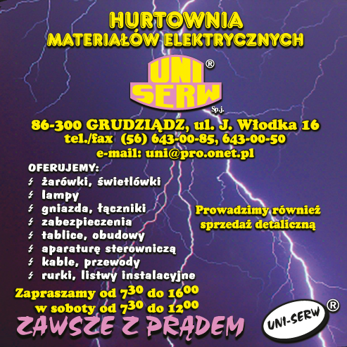 UNI-SERW Sp.j. Grudziądz Hurtownia Materiałów Elektrycznych