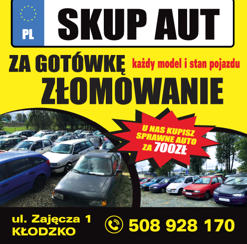 SKUP AUT Paweł Piotr Mańko Kłodzko Skup Aut- Każdy Model i Stan Pojazdu / Złomowanie