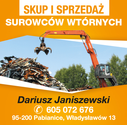 SKUP I SPRZEDAŻ SUROWCÓW WTÓRNYCH Dariusz Janiszewski Pabianice