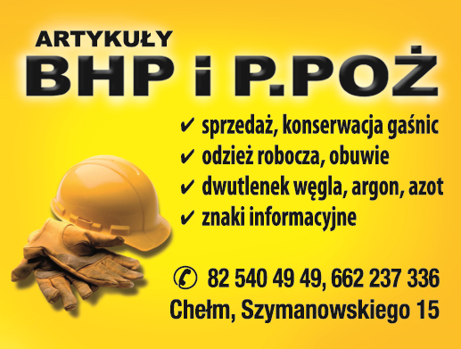 ARTYKUŁY BHP I P.POŻ Chełm Sprzedaż i Konserwacja Gaśnic / Odzież Robocza, Obuwie