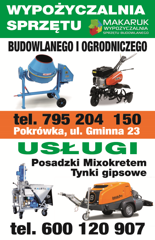 MAKARUK Pokrówka Wypożyczalnia Sprzętu Budowlanego i Ogrodniczego / Posadzki Mixokretem